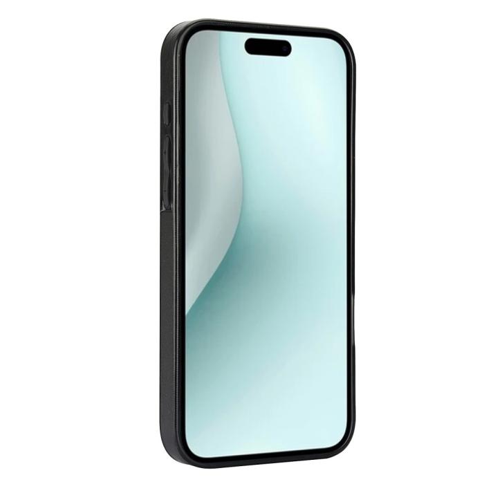 Bild 3, iPhone 16 Skal Med Kortfack Läder Svart