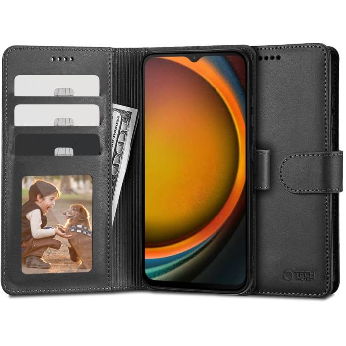 Bild 1, Tech-Protect Galaxy Xcover 7 Fodral Läder Svart