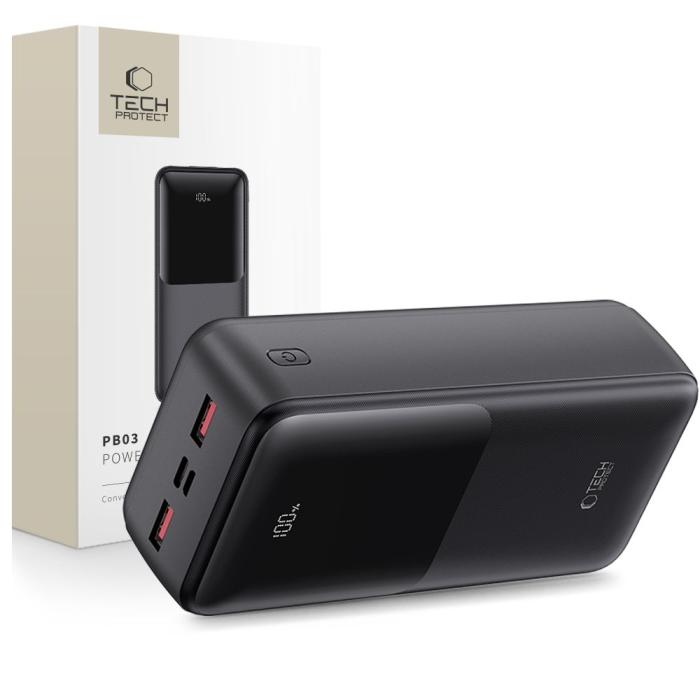 Bild 1, Tech-Protect 30000 mAh 22.5W Powerbank Svart