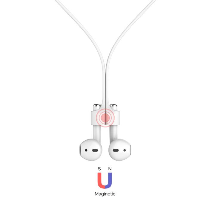 Bild 3, AHASTYLE AirPods Strap Halsrem Silikon Vit