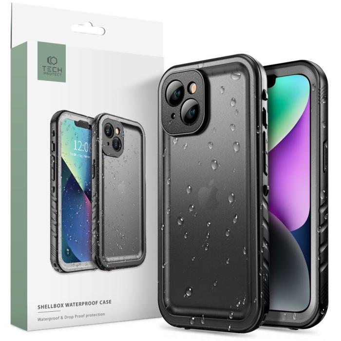 Bild 1, Tech-Protect iPhone 14 Skal 360 IP68 Shellbox Svart