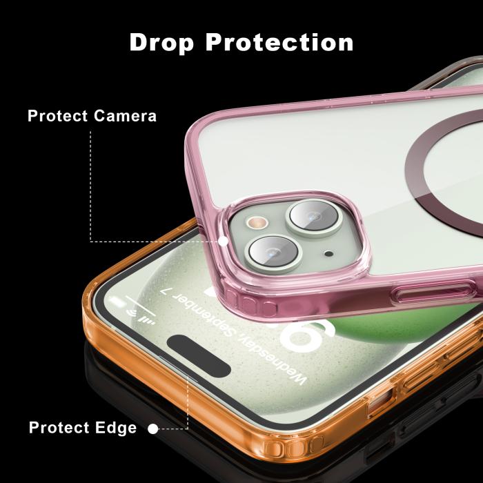 Bild 4, ColorPop iPhone 15 Plus Skal CH MagSafe Transparent/Lila