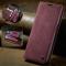 CASEME Samsung Galaxy A23 5G Fodral Flip Läder Vinröd