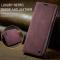 CASEME Samsung Galaxy A23 5G Fodral Flip Läder Vinröd