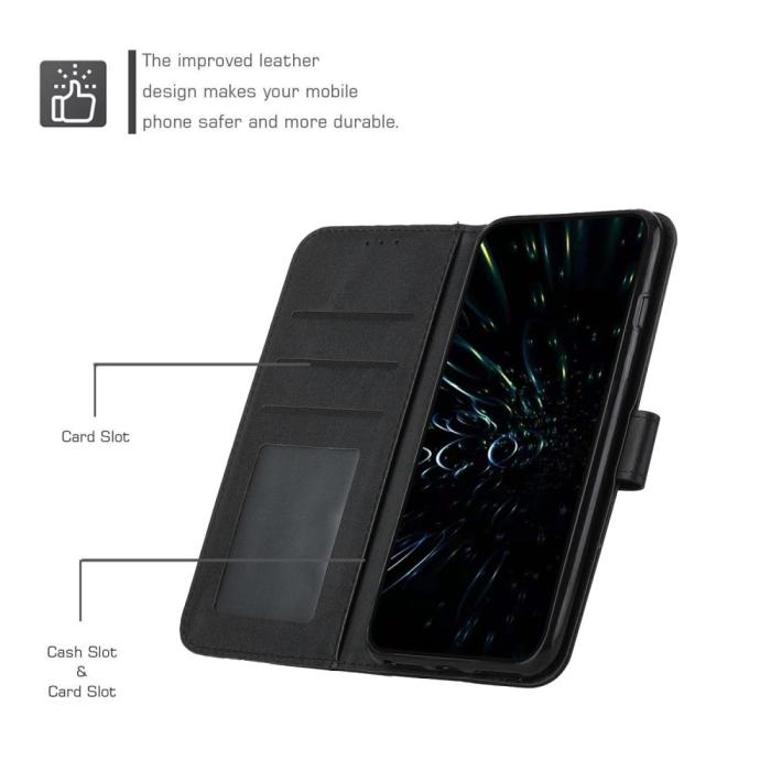 Bild 4, Motorola Edge 30 Fusion 5G Fodral Läder Svart