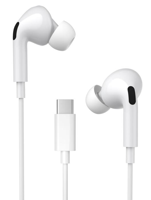 Bild 1, WK In-Ear Hörlurar Y31 Type-C - Vit