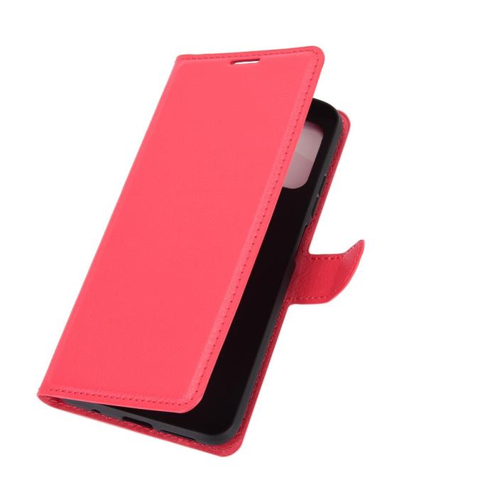 Bild 2, Xiaomi Redmi 9T - Litchi Läder Fodral - Röd