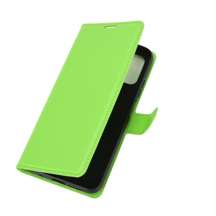 Bild 2, Xiaomi Redmi 9T - Litchi Läder Fodral - Grön