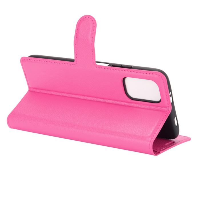 Bild 5, Xiaomi Redmi 9T - Litchi Läder Fodral - Rosa