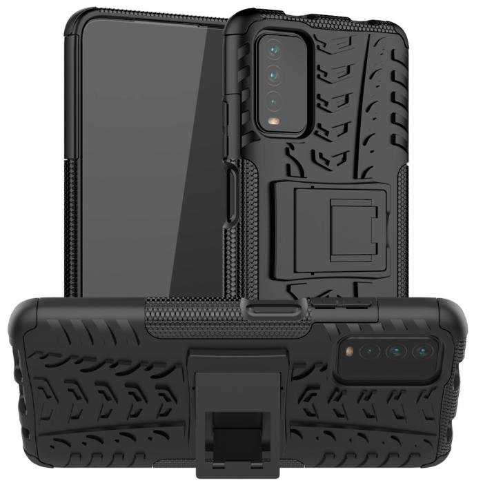 Bild 1, Xiaomi Redmi 9T - Ultimata Stöttåliga Skalet med Stöd - Svart