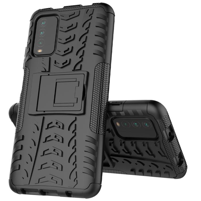 Bild 2, Xiaomi Redmi 9T - Ultimata Stöttåliga Skalet med Stöd - Svart