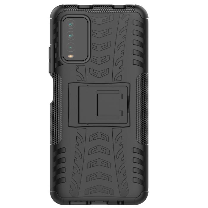Bild 3, Xiaomi Redmi 9T - Ultimata Stöttåliga Skalet med Stöd - Svart