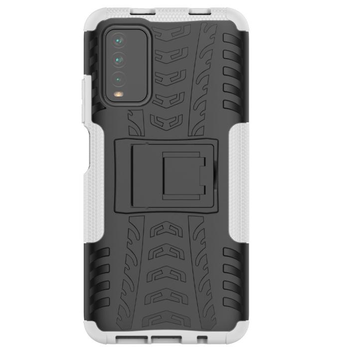 Bild 3, Xiaomi Redmi 9T - Ultimata Stöttåliga Skalet med Stöd - Vit