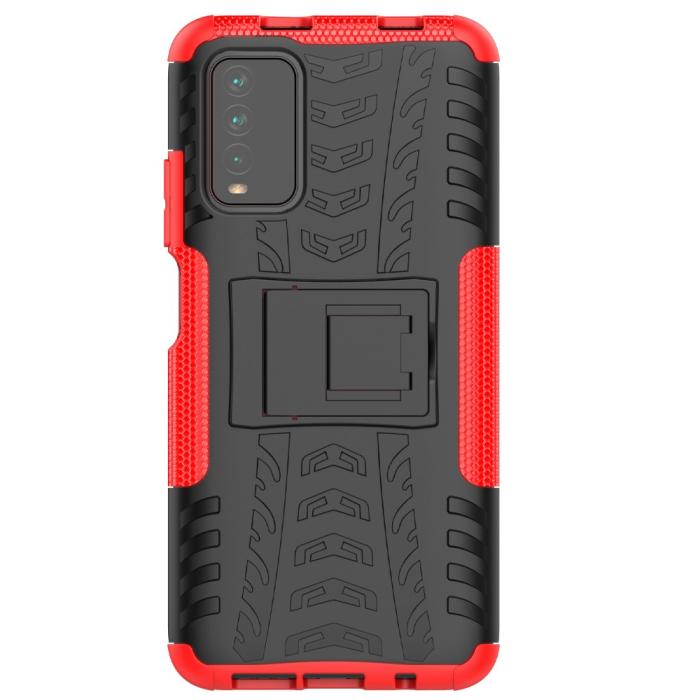 Bild 3, Xiaomi Redmi 9T - Ultimata Stöttåliga Skalet med Stöd - Röd
