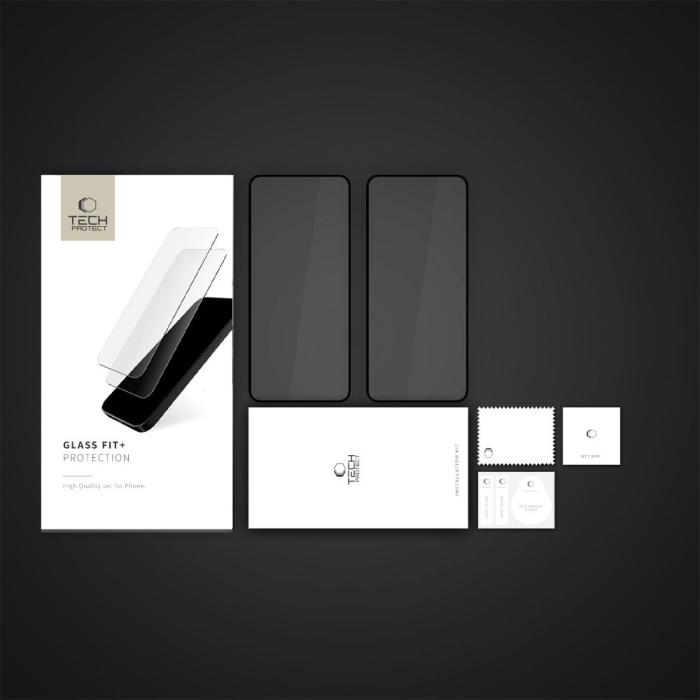 Bild 2, Tech-Protect Redmi Note 14 5G/4G 2-PACK Skärmskydd Glass Fit+