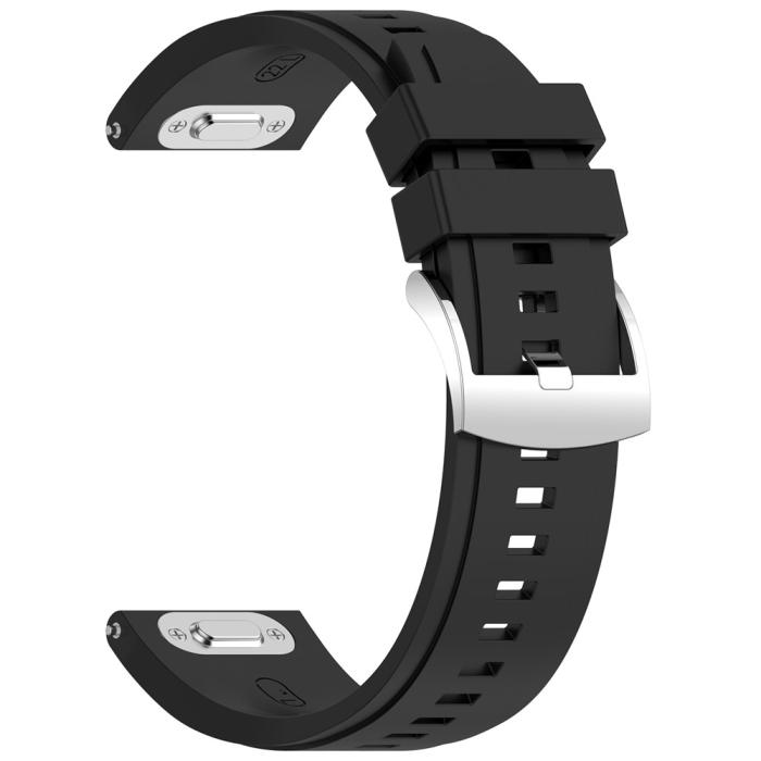 Bild 2, Klockarmband 22 mm Quick Release Silikon Svart