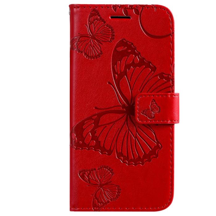 Bild 3, Samsung Galaxy S22 Ultra Fodral Tryck Butterfly Röd