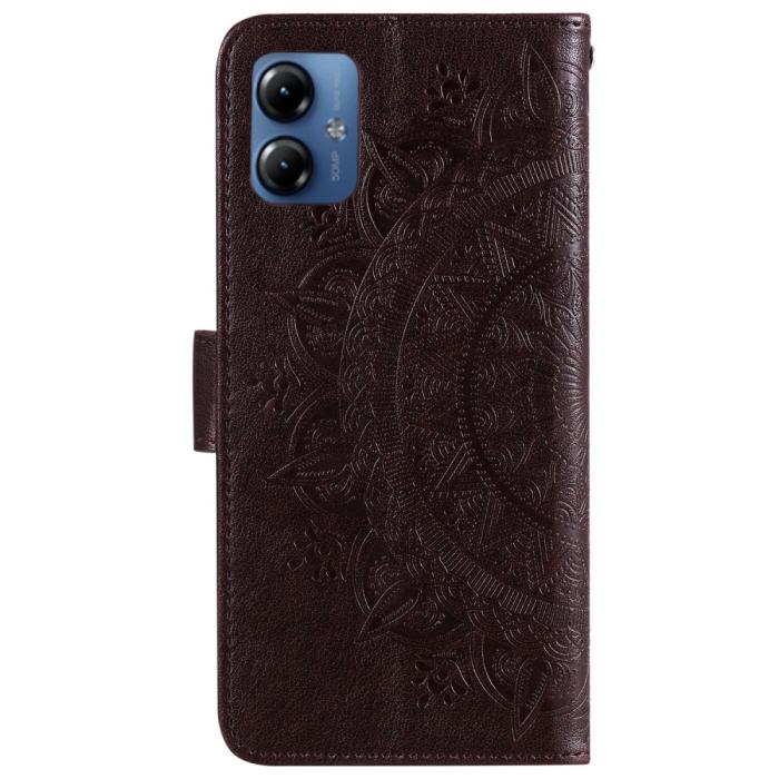Bild 5, Motorola Moto G54 5G Fodral Mandala Läder Brun