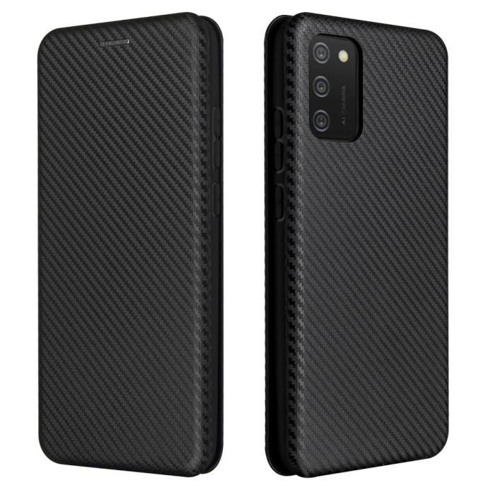 Bild 1, Samsung Galaxy A03s Fodral Kolfiber Textur Svart
