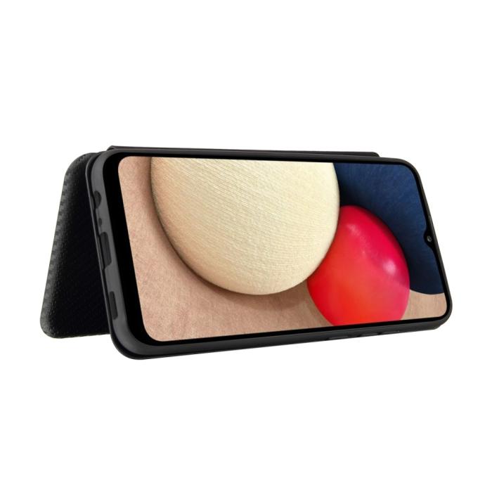 Bild 4, Samsung Galaxy A03s Fodral Kolfiber Textur Svart