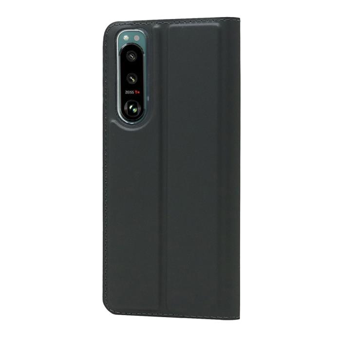 Bild 3, Sony Xperia 5 III Fodral Skin Touch Läder Svart