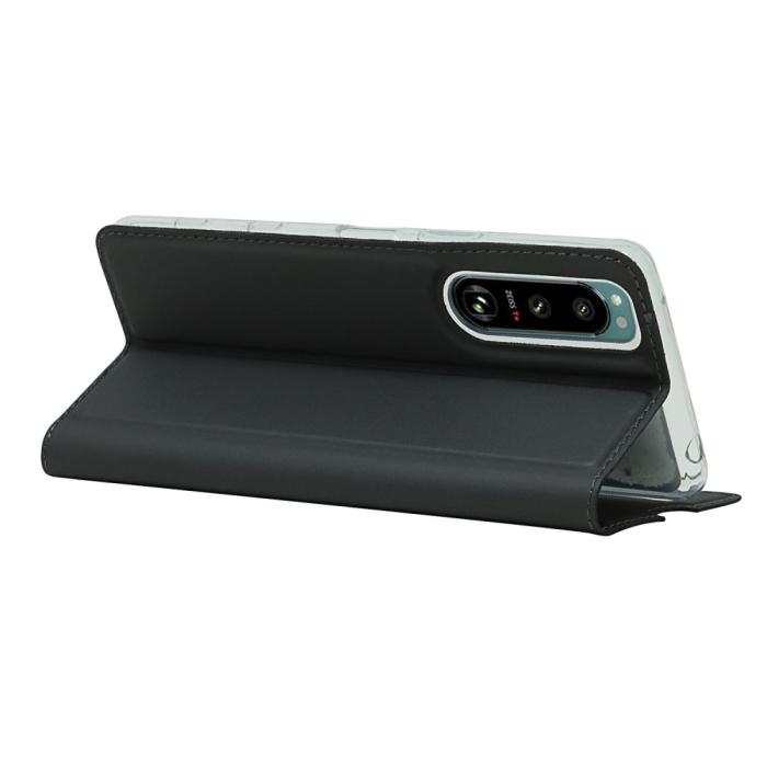 Bild 5, Sony Xperia 5 III Fodral Skin Touch Läder Svart