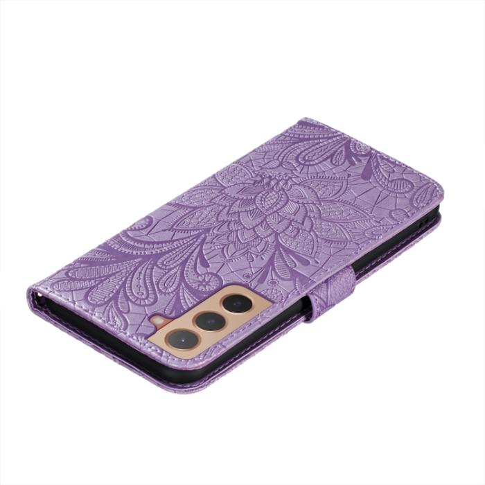 Bild 5, Samsung Galaxy S22 Fodral Flower Textur Lila