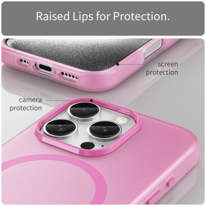 Bild 6, iPhone 16 Pro Skal MagSafe Slim Matt Rosa