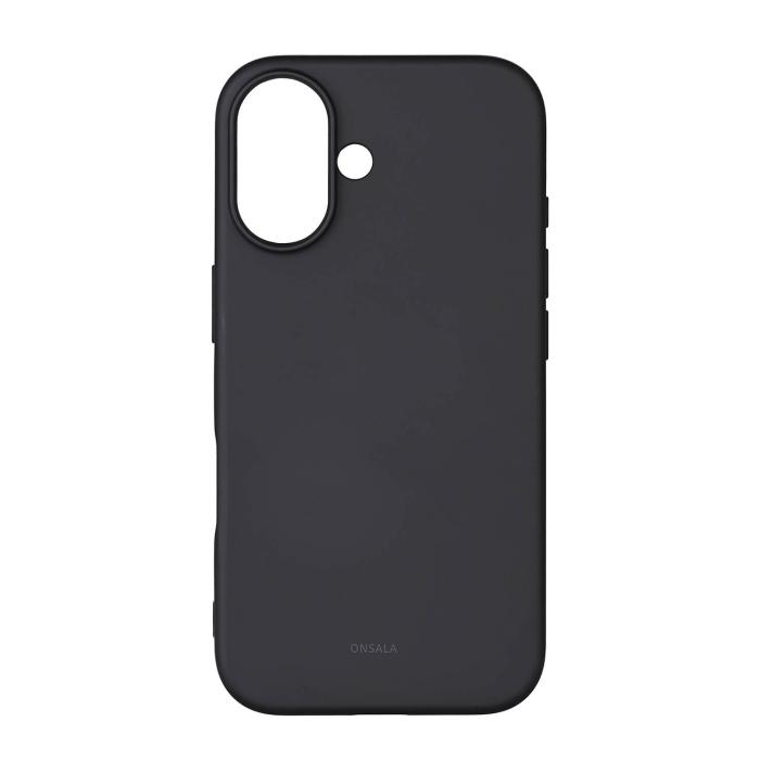 Bild 1, Onsala iPhone 16 Mobilskal Med Silikonkänsla Svart