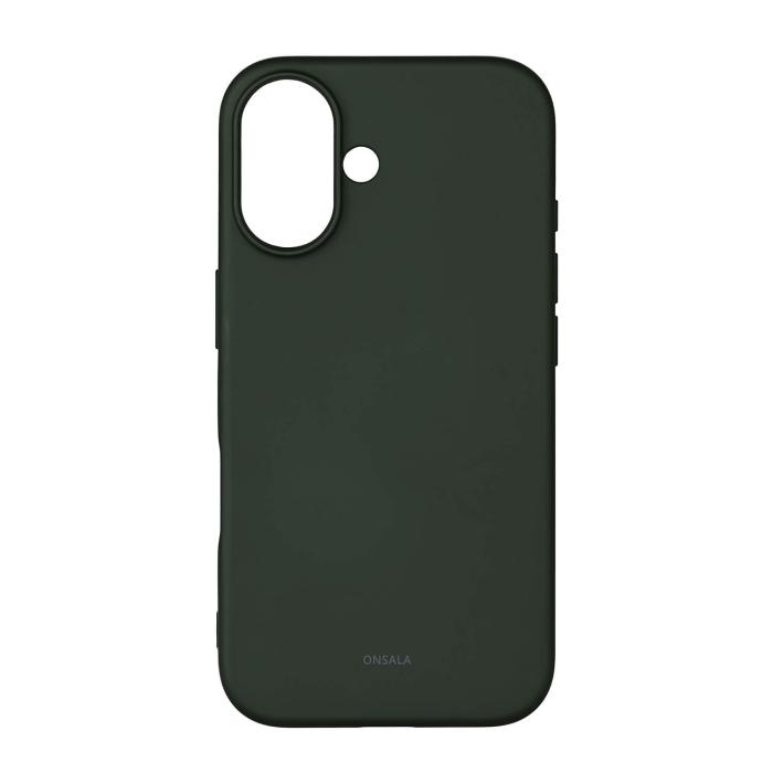 Bild 1, Onsala iPhone 16 Mobilskal Med Silikonkänsla Olivgrön