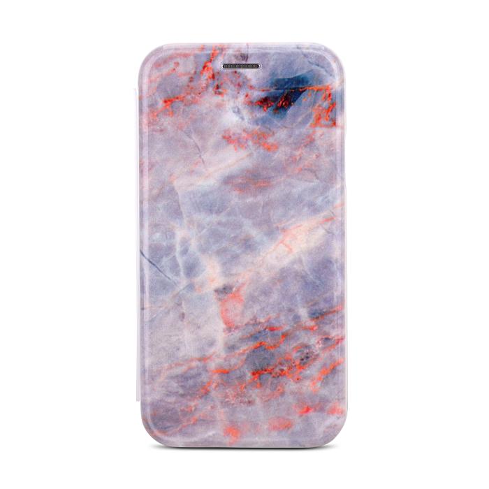 Bild 1, iPhone X/Xs Plånboksfodral - Marble Purple Storm