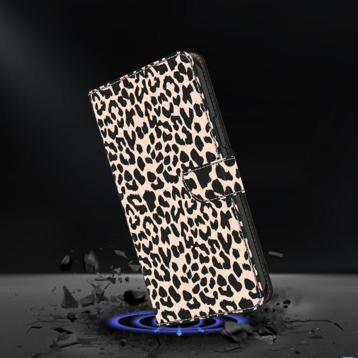 Bild 4, Samsung Galaxy S25 Fodral Läder Leopard Tryck