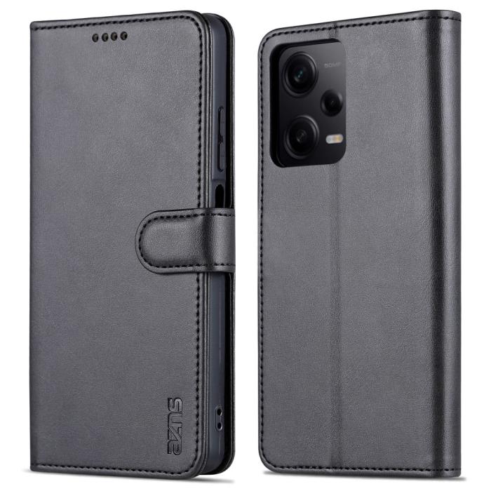 Bild 1, AZNS Xiaomi Redmi Note 12 Pro 5G Fodral Läder Svart