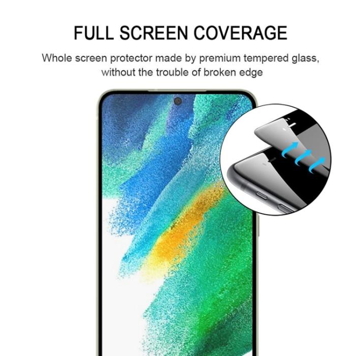 Bild 3, Samsung Galaxy S21 FE Heltäckande Skärmskydd Härdat Glas