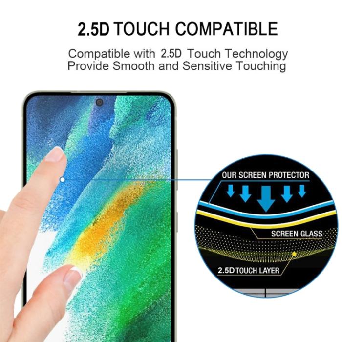 Bild 5, Samsung Galaxy S21 FE Heltäckande Skärmskydd Härdat Glas