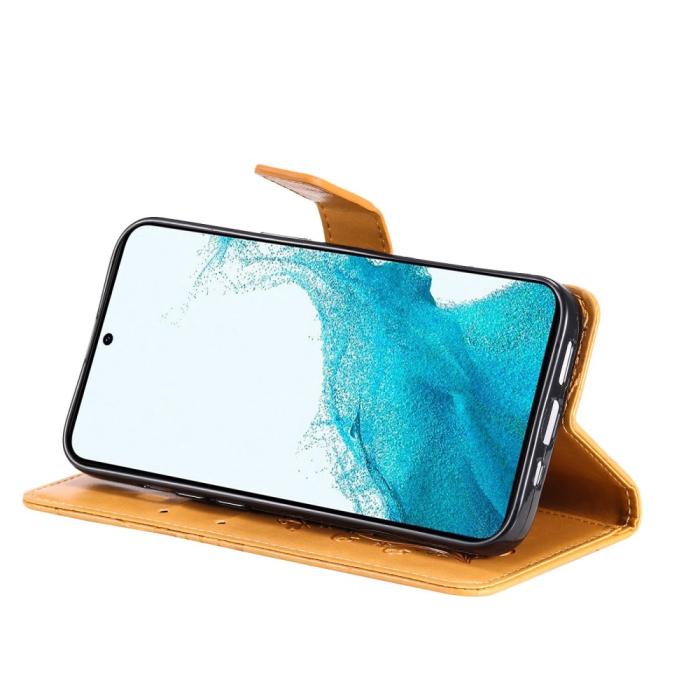 Bild 4, Samsung Galaxy S23 Plus Fodral Tryckta Fjärilar Roséguld