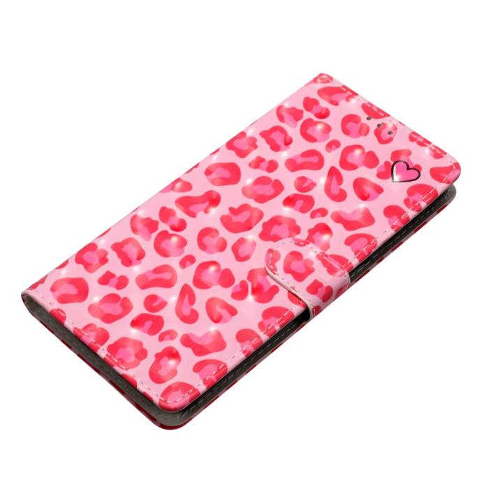 Bild 4, iPhone 16 Pro Fodral Rosa Leopard Mönster