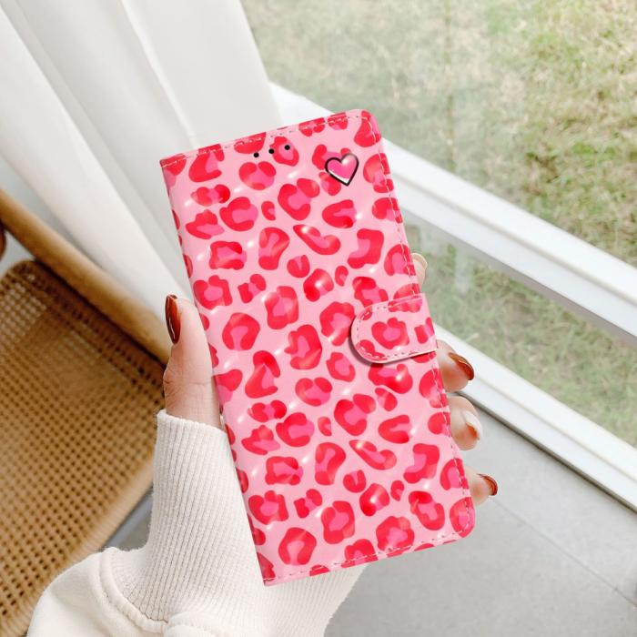 Bild 5, iPhone 16 Pro Fodral Rosa Leopard Mönster
