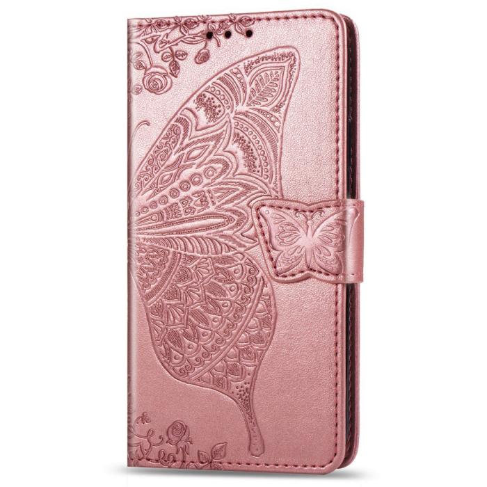 Bild 3, Xiaomi Redmi 9C Fodral Butterfly Roséguld