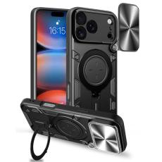 iPhone 17 Pro Max Skal CamShield Kickstand Hybrid Svart