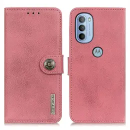 KHAZNEH Motorola Moto G31 / G41 Fodral Läder Rosa