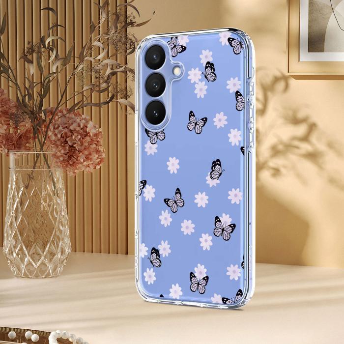 Bild 5, Samsung Galaxy S26 Plus Skal TPU Med Tryck Fjärilar / Blommor
