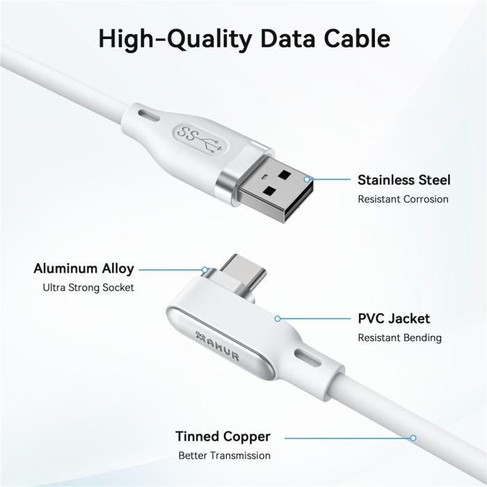 Bild 5, AMVR 5m Link Kabel Till VR Headset USB-C Vit