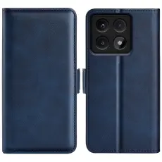 Xiaomi 14T Pro Pl&aring;nboksfodral L&auml;der Bl&aring;