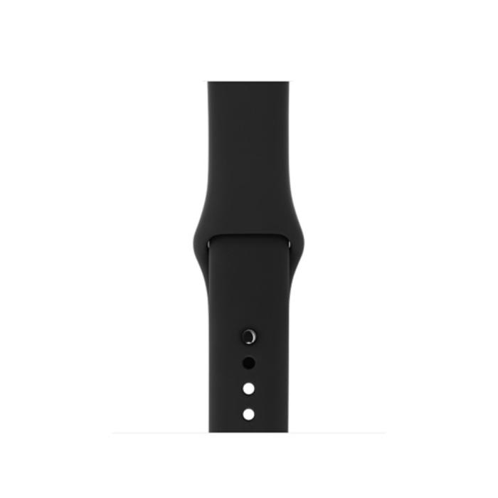 Bild 3, Silikon Armband Apple Watch 42/44/45/46/49 mm (S/M) Svart