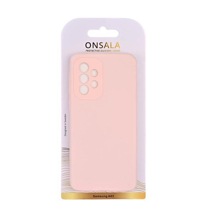 Bild 2, ONSALA Samsung Galaxy A03 Mobilskal Silikon Kritrosa