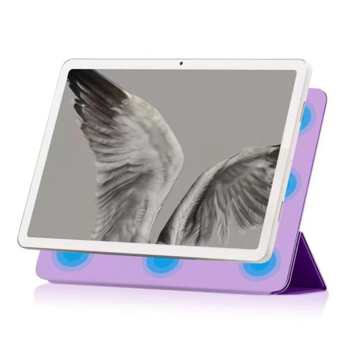 Bild 2, Google Pixel Tablet Fodral 2in1 Magnet Tri-Fold Lila