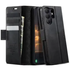 CASEME Samsung Galaxy S26 Ultra Fodral RFID L&auml;der Svart