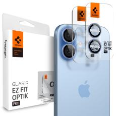 Spigen iPhone 17/16/16 Plus 2-PACK Linsskydd GLAS.tR "Ez Fit" Bl&aring;