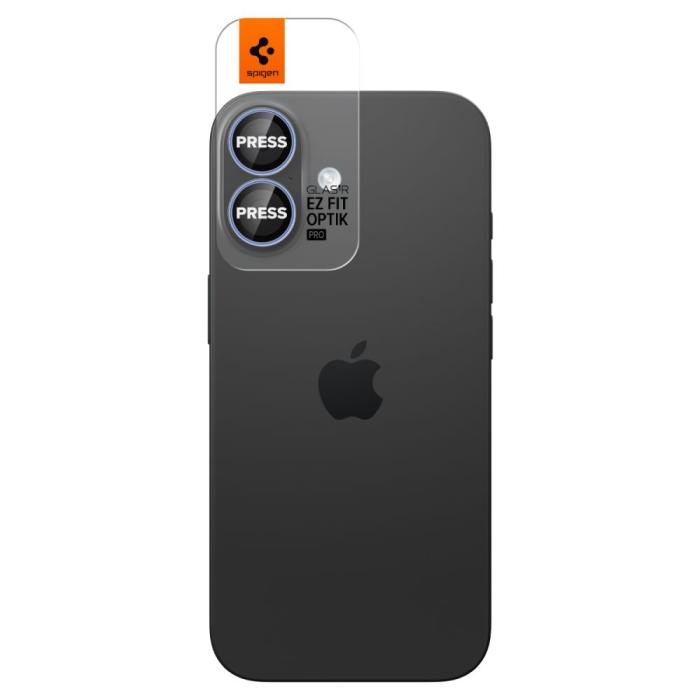 Bild 2, Spigen iPhone 17/16/16 Plus 2-PACK Linsskydd GLAS.tR 